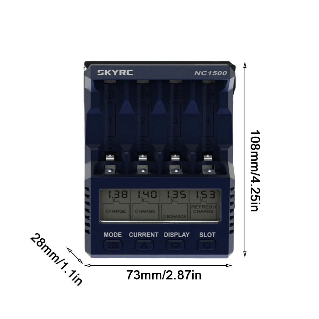 NC1500 4-Slot Smart Battery Charger  LCD Display Fast Charging For AA/AAA Nickel Hydrogen Batteries Making Choice