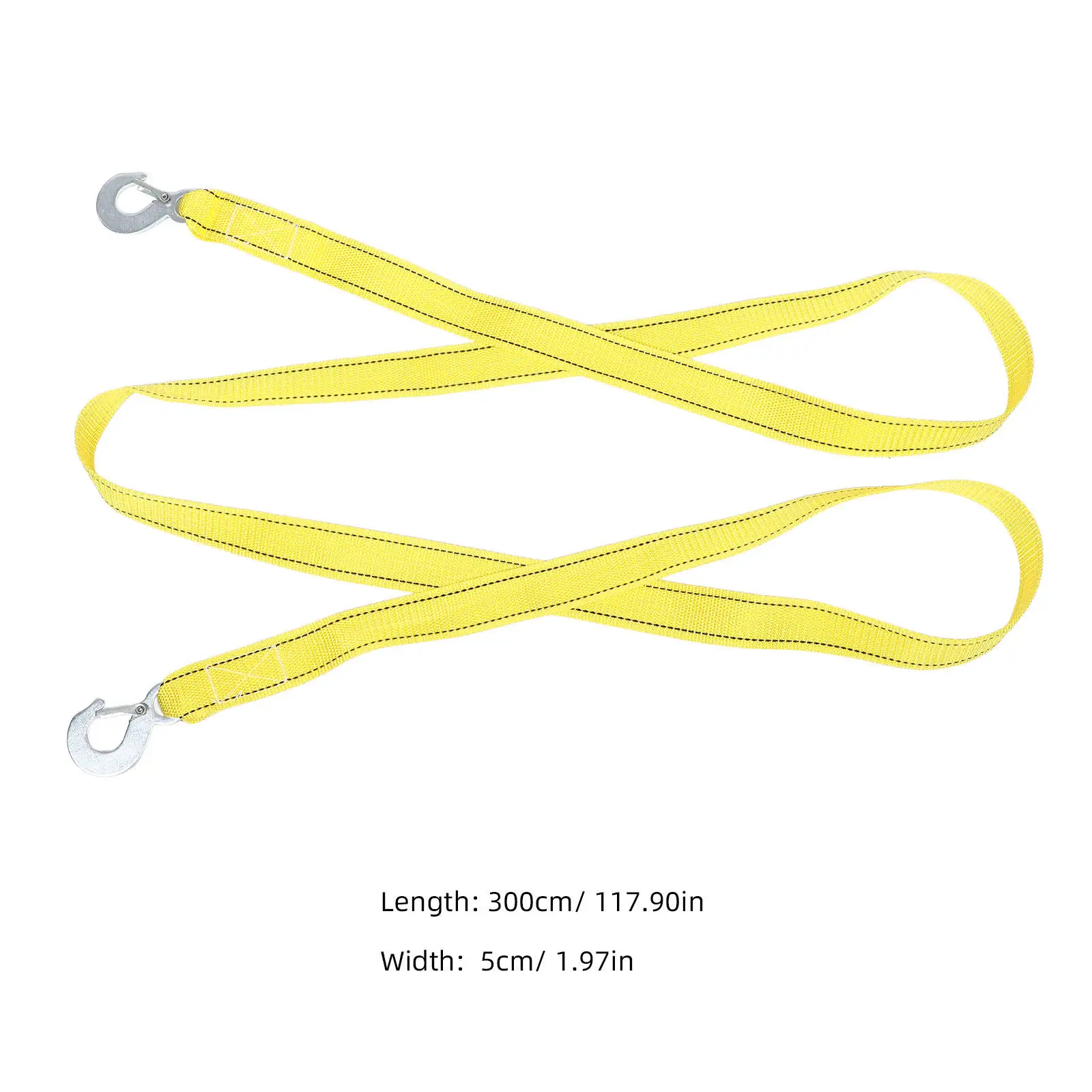3M Fluorescent Tow Rope Heavy Duty Strap for Motorcycles Bicycles Cars Tow Strap Kit Towing Straps with Hooks