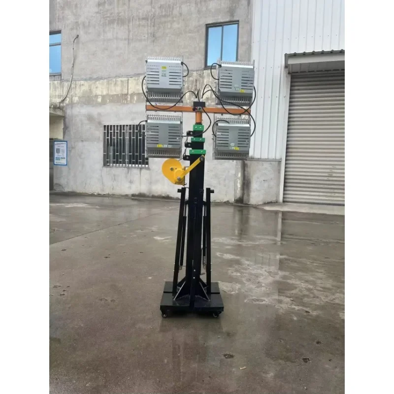 6m Telescoping Mast With Retrac   Supporting Base Push Up Pole Telescopic Masts for Mounting Lamps Cameras