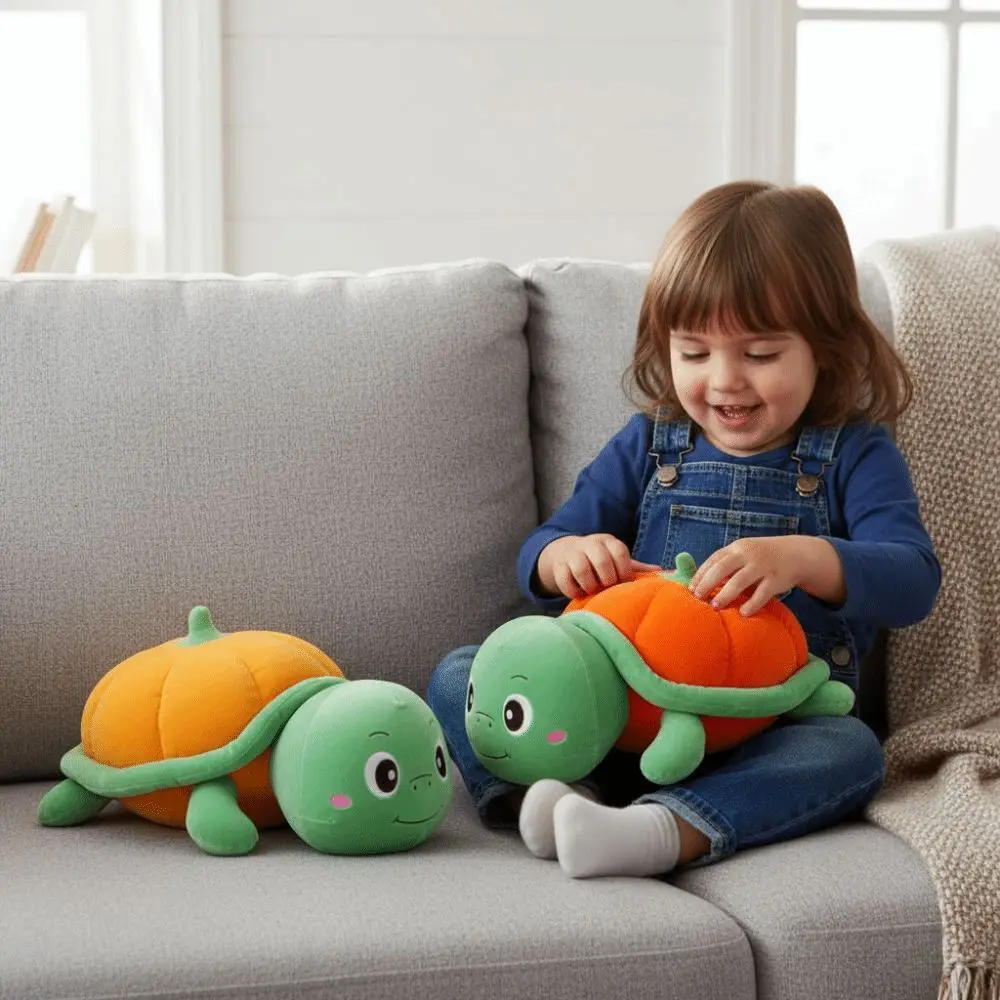 Caqui abóbora tartaruga brinquedos de pelúcia coleção abóbora tartaruga boneca de pelúcia macio dos desenhos animados tartaruga animal boneca de pelúcia decoração do carro