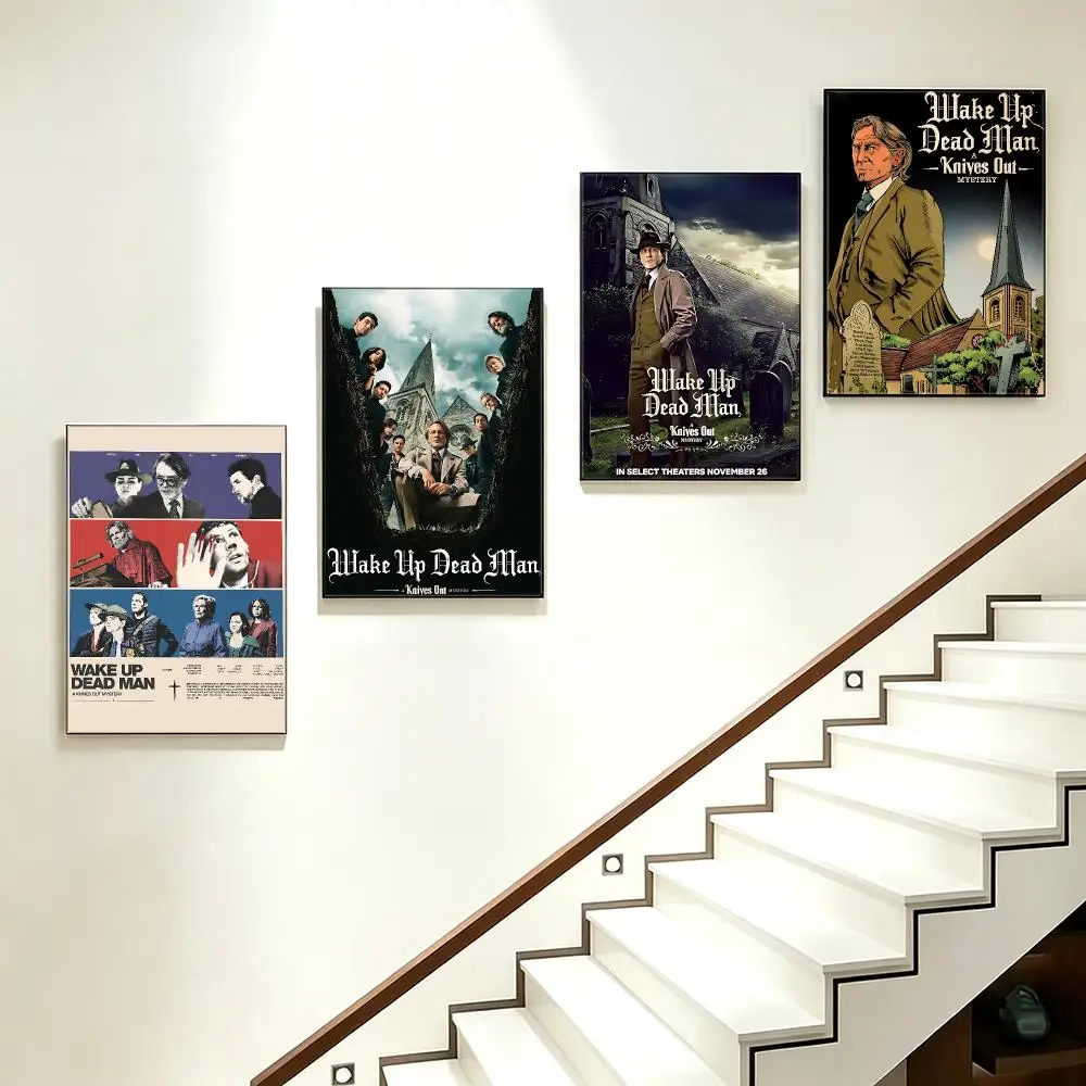 movie Wake Up Dead Man Poster Poster HD  Printing Soothing and Cream Style Home Decor for the Living Room cafes Gift Giving