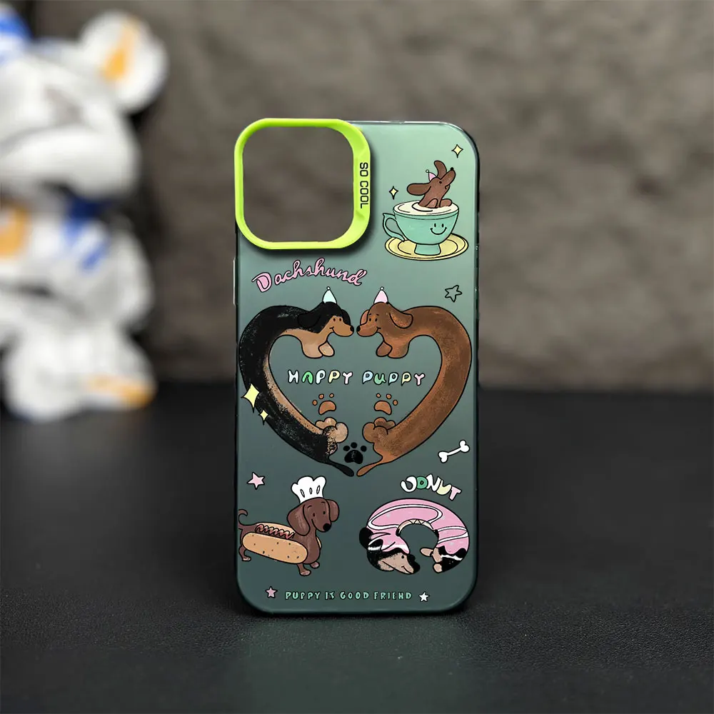 Creative and Quirky Cartoon Mirror Magnetic Printstream Phone Case for iPhone 12 11 13 IMD 14 15 16 Max Pro Plus Laser Cover