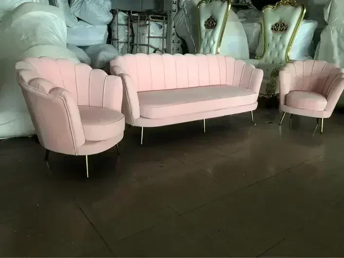 

-Современный скандинавский стиль, набор диванов для гостиной, бархатная нержавеющая сталь, 1-местный для домашнего отеля, мебель для гостиной