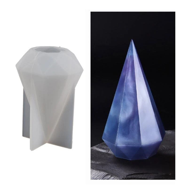 

Diamond Shaped Silicone Molds DIY Crafts Plaster Mold Handmade Home Decoration Pyramid Mold Table Ornament Mould