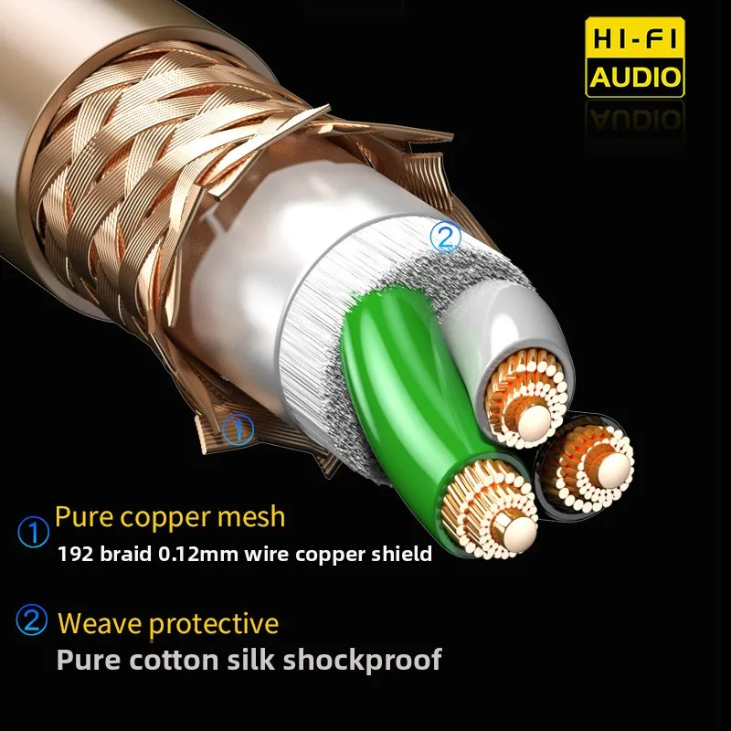 TanDu Tiandu fever grade 6N frozen single crystal copper HIFI audio pre stage CD decoding American standard power cord