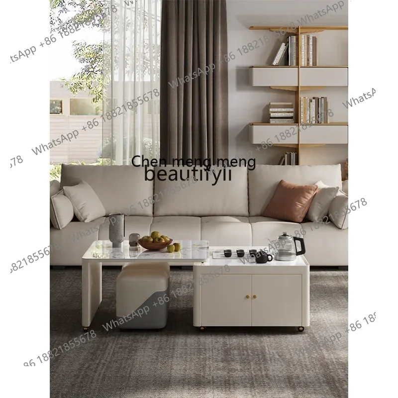 

cc182R11 Stone Plate Kung Fu Tea Table Tea Set Modern Simple Home Living Room Small Apartment Balcony Multi-Functional Tea Table