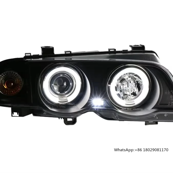 For BMW E46 318 320 323 325 330CI Head lamp 4 doors Angel Eyes 1998-2001