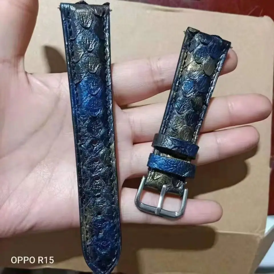 Snakeskin strap, leather strap, unisex, new 2024 model, custom-made in various sizes