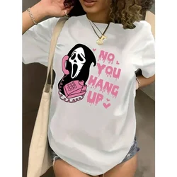 Horror Movie T Shirt Aesthetic Holloween Shirts Women Printed Cartoon Graphic Tee Clothing Female Summer Tops T-shirt Plus Size