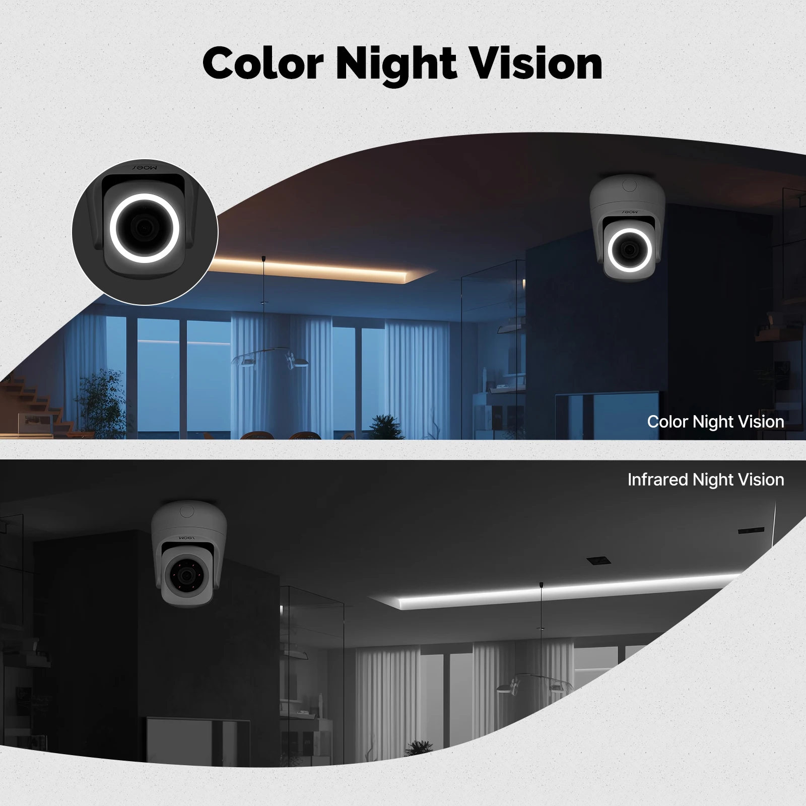 MOES Tuya WiFi Smart Camera Indoor 3MP HD Pan 360° Tilt 180° Home Monitoring Surveillace Work with Alexa Google Home