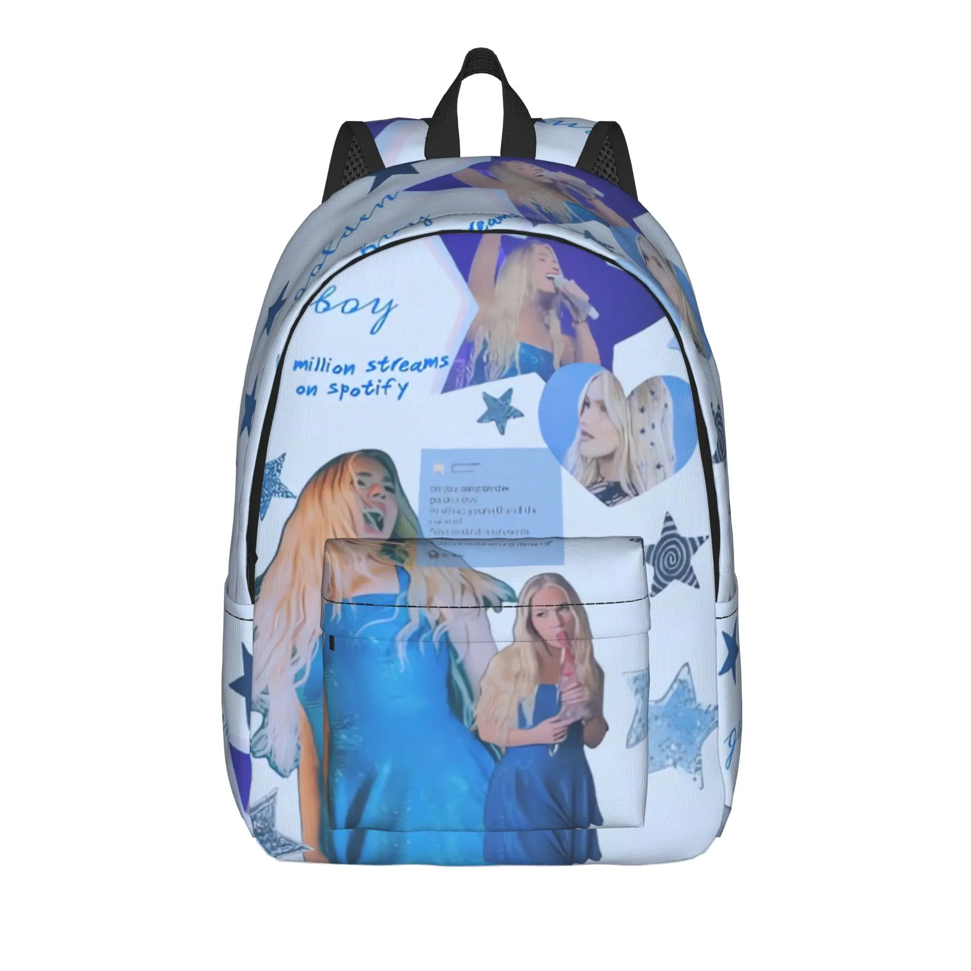 Pale Blue Purple Star Freya Skye Backpack  Female Polyester Outdoor Backpacks Big Aesthetic High School Bags Rucksack