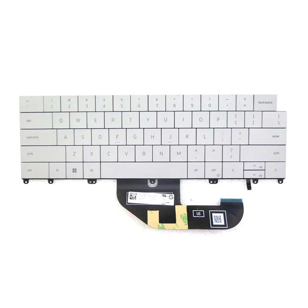 US Laptop Keyboard For DELL For XPS 13 Plus 9320 0M6VRM M6VRM PK133OM1B01 SG-B1211-XUA English White With Backlit New