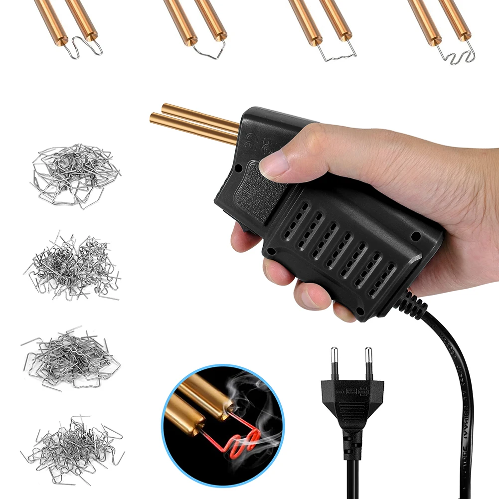 100W Quick Heating Plastic Welder for Car Bumper Headlight and Dashboard Plastic Restoration with 200pcs Studs