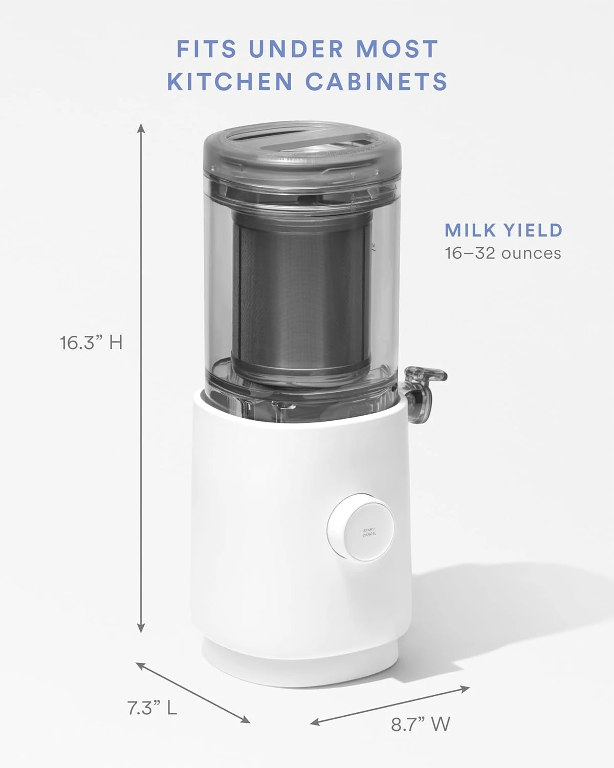 Máquina para hacer leche vegetal M1 – Máquina para hacer leche casera de avena, semillas y nueces – Leche de calidad de barista de textura suave y cremosa en minutos – Nuevo