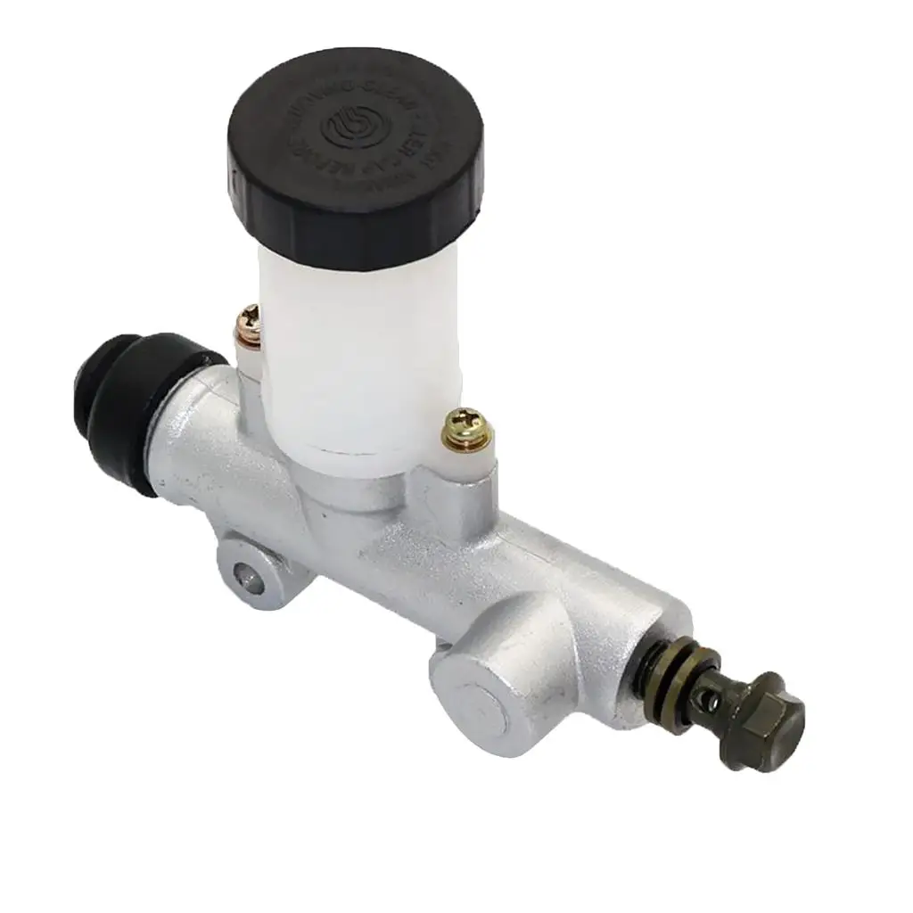 

Motorcycle Hydraulic Brake Master Cylinder Silver Aluminum Rear Brake System for Go Kart Off-road Buggy 80T Trailmaster