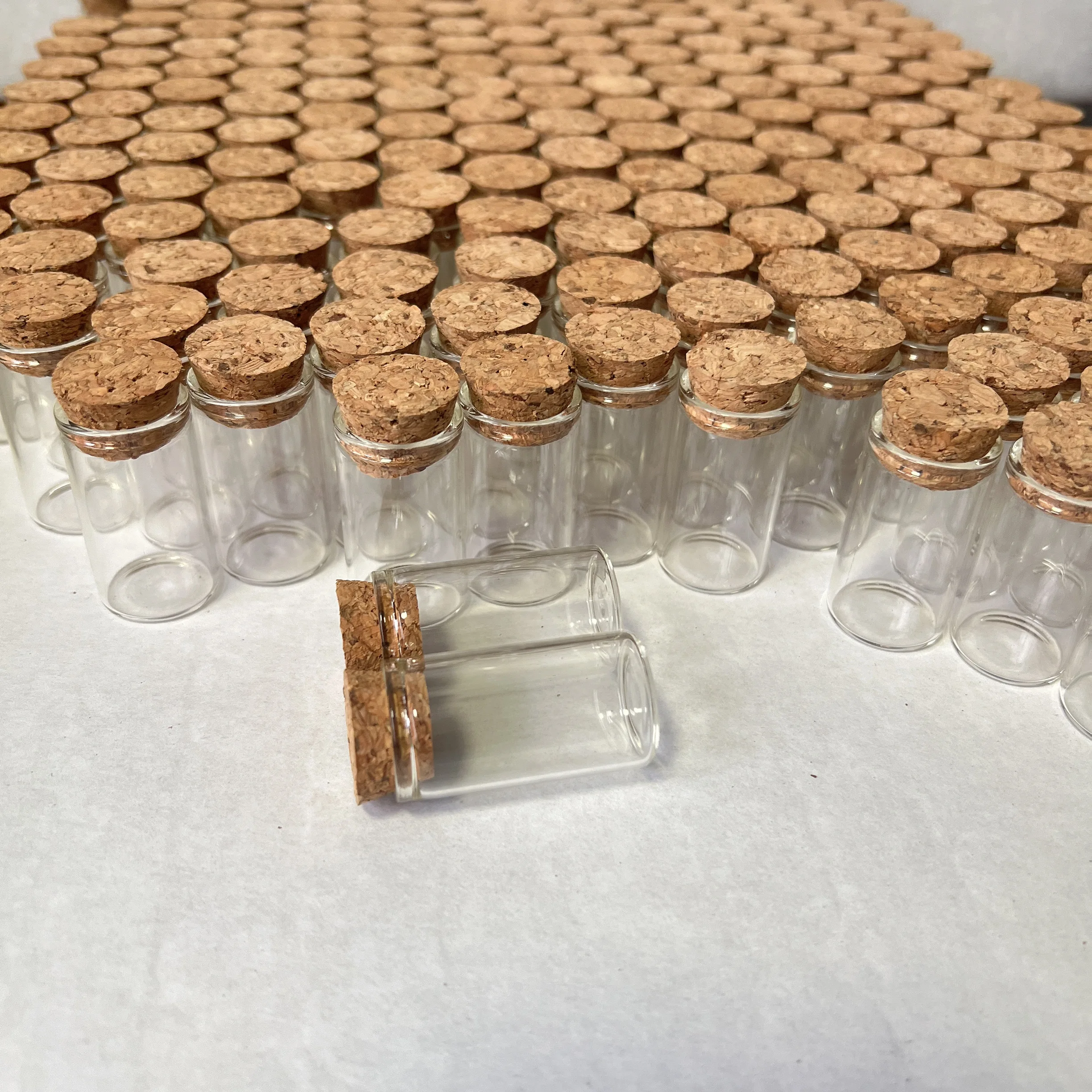 60/108 PCS 8ML Glass Bottles Cork Stopper Tiny Test Tube Jars Clear Mini Containers for DIY Crafts Wishing Bottles Spice Storage