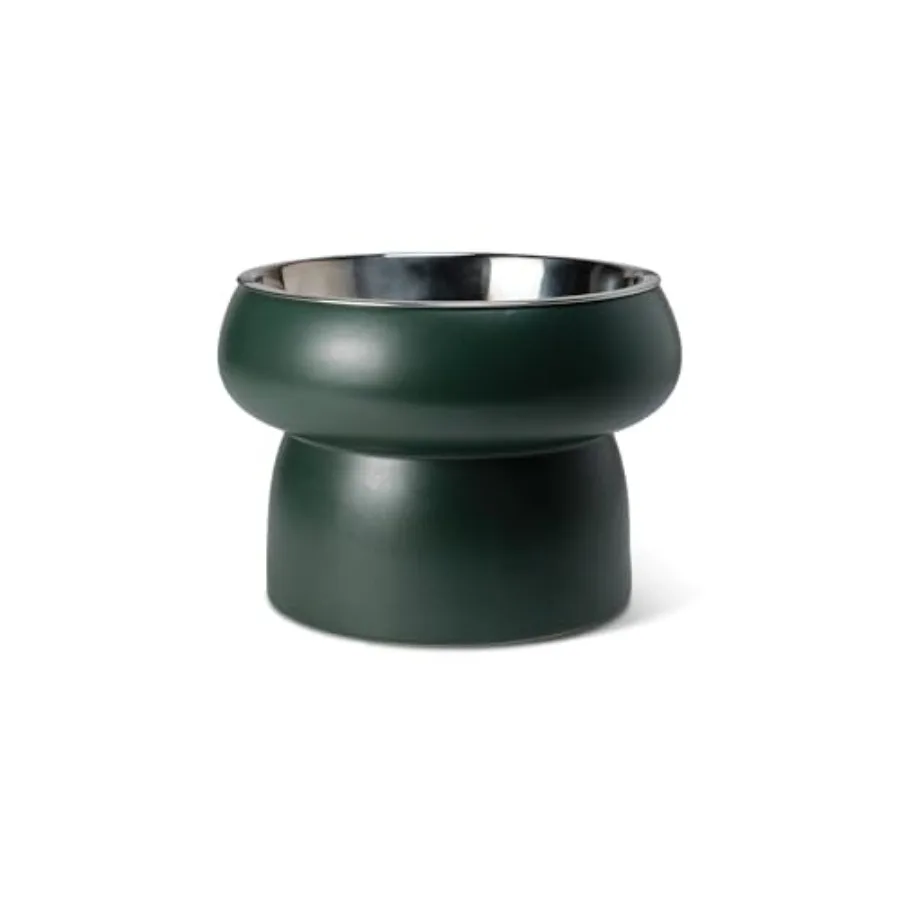 

Studio Raised Stoneware Feeder W/Stainless Steel Insert 7" Diameter x 5.5" H, 26 fl.oz.,PetShop Collection