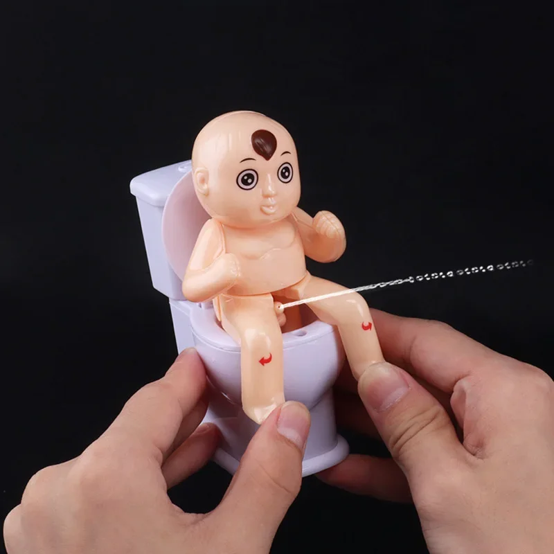 

Funny Children Tricky Shooting Water Toys Novelty Squirt Joke Toy Doll Toilet Pee Cartoon Boy Water Spray Trick Squishy