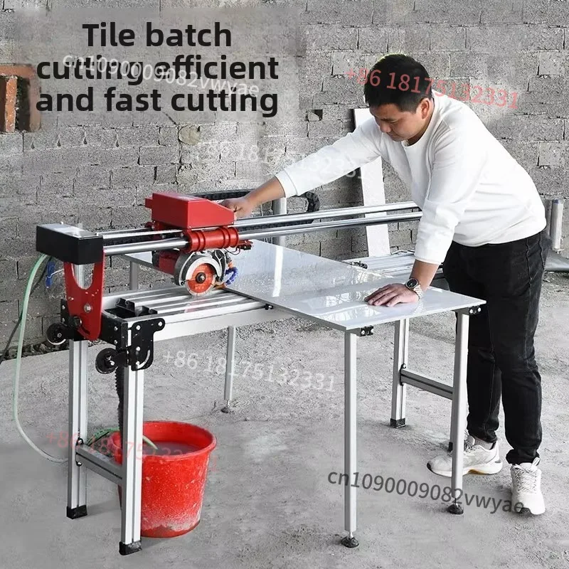 Multifunctional automatic desktop tile cutting machine Manual push knife Water spray 45 degree chamfer
