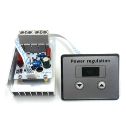 AC 220V 10000W SCR Digital Voltage Power Regulator Speed Control Dimmer Electric iron oven Thermostat 80A with Heat Sink