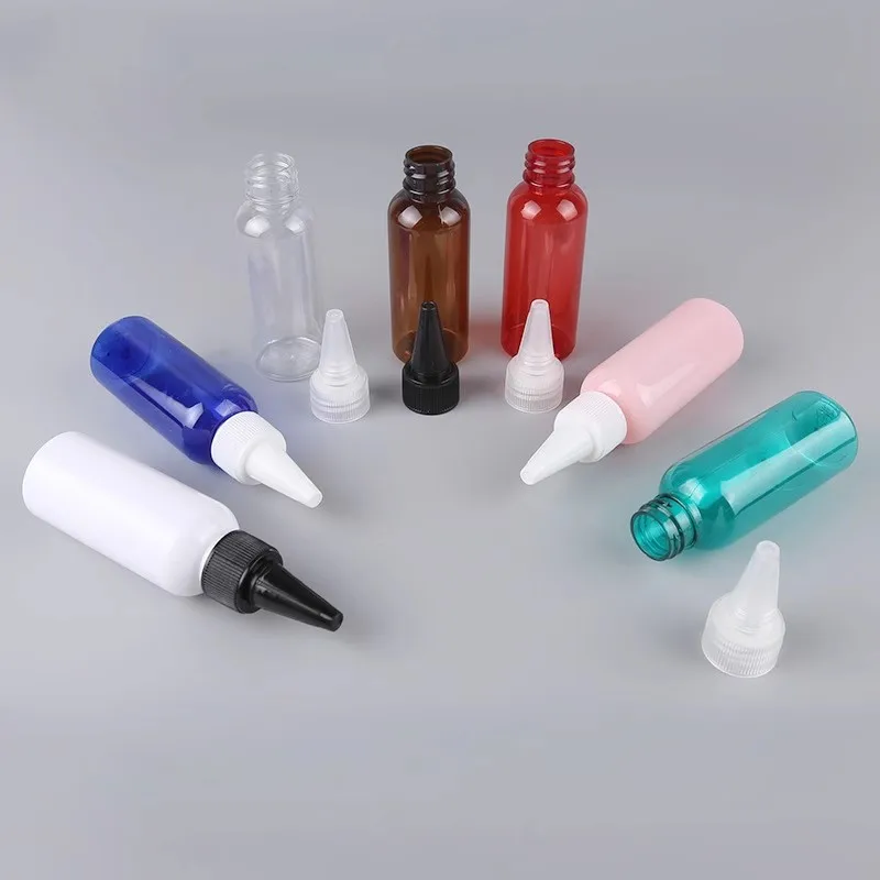

500pcs 50ml Tip Transparent Plastic Tip Transparent Plastic Bottle Emulsion Extrusion Bottling Spot PET Empty Bottles