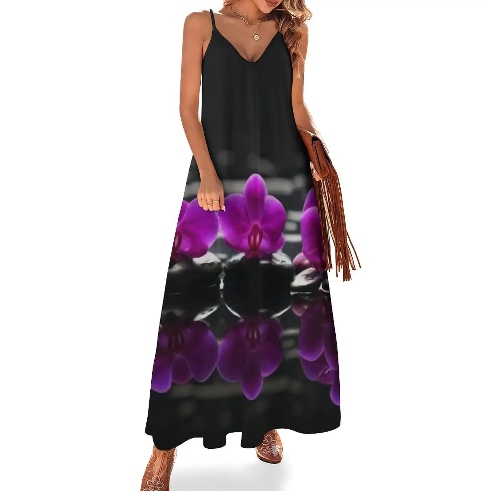 

Purple Orchid Zen Reflection Pool Sleeveless Dress luxury dresses summer dress for women 2025 women's evening dresses Dress