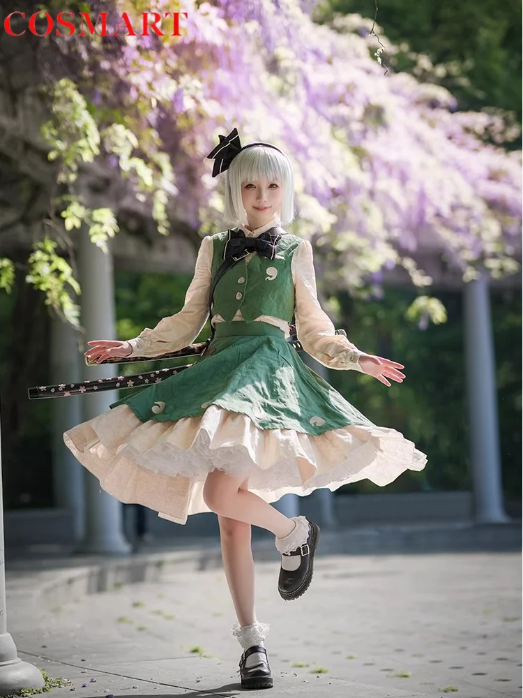 COSMART-Touhou Project Konpaku Yomu Cosplay Costume, Cos Game, Anime Party Uniform, Hmatte Play Ply Clothes, New Full Clothes