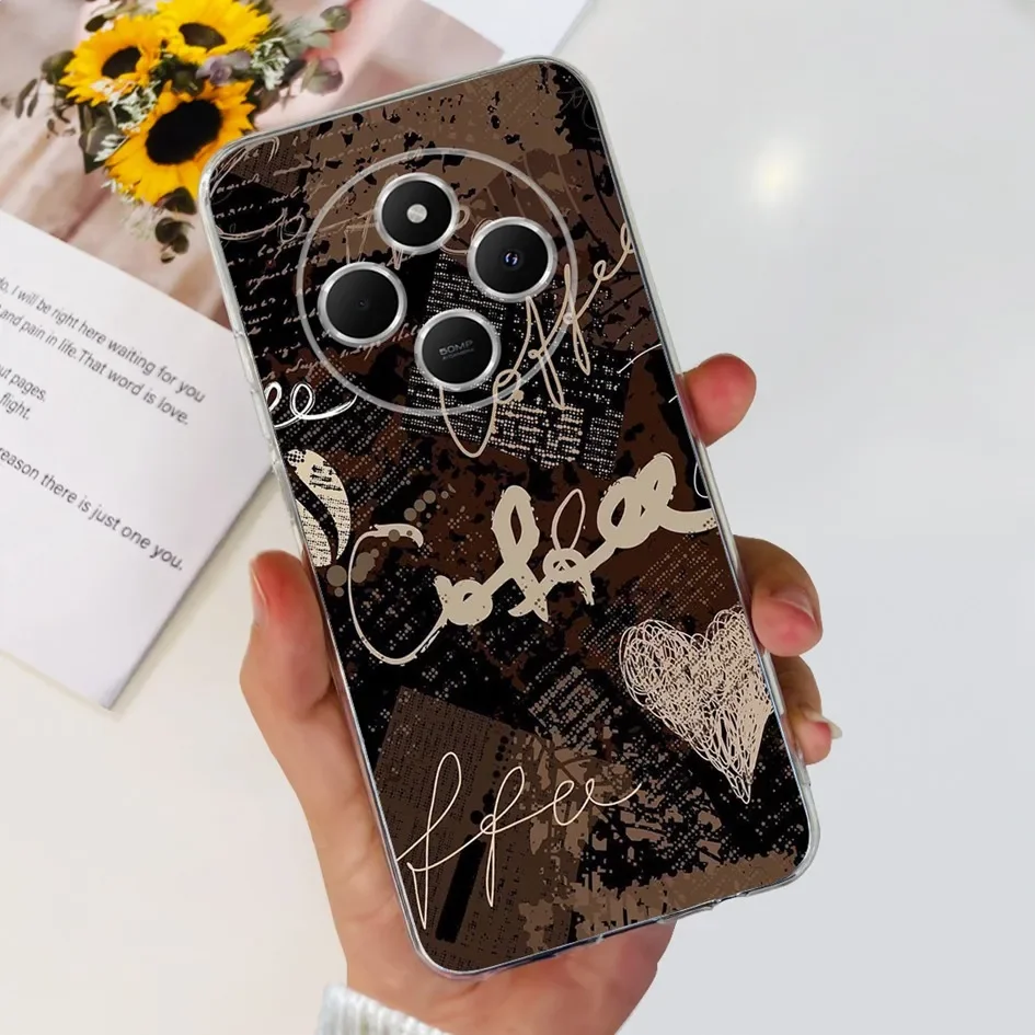 For Xiaomi Poco C75 Case 2024 New Stylish Flower Soft Transparent Silicone Phone Cover For Xiaomi Poco C75 4G C 75 PocoC75 Coque