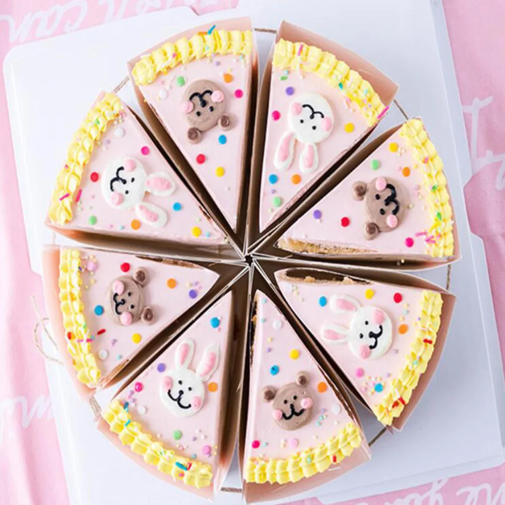 

20 pcs Cake Boxes Food Grade Paper Packaging Containers Leakproof Portable Snack Storage Cases For Picnic Office School Party