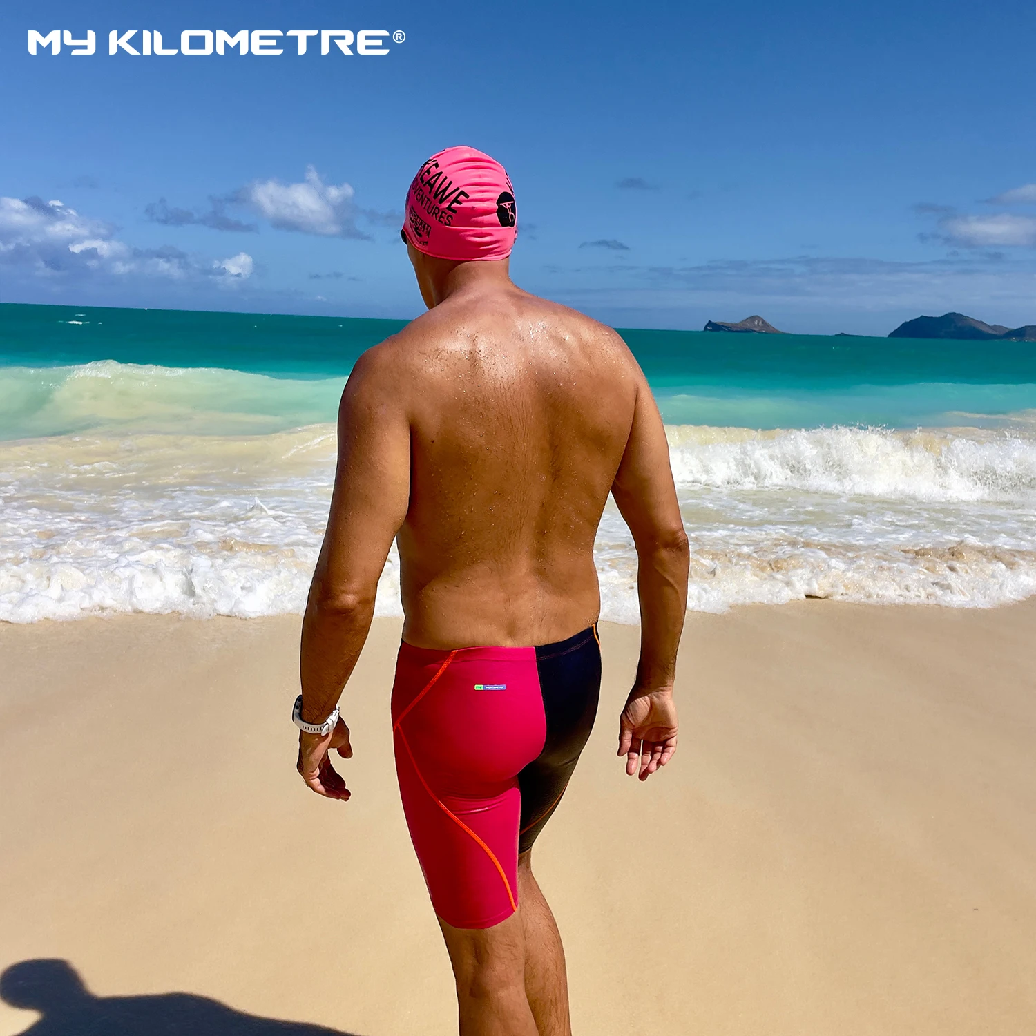 Swimsuit Professional Swim Jammer for Men Chlorine Resistant Quick-Drying Long Tights for Competition Training MY KILOMETRE image 3