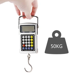 Upgrade Handheld Scale Luggage Scale with Hook Thermometer Clock Measuring Tape Price Calculator 24 Hours for Time Dropshipping