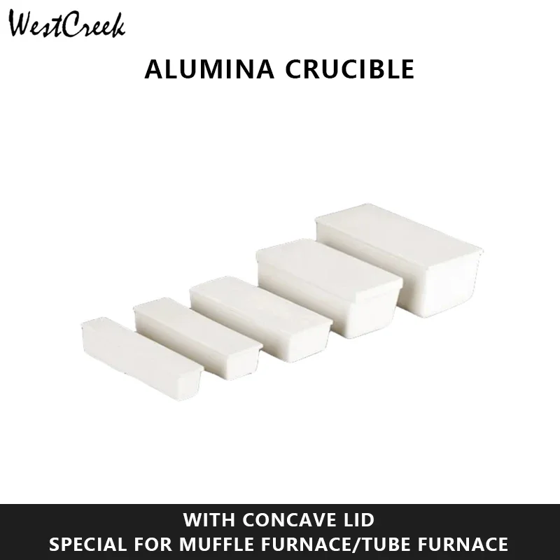 3300ml-14L High Temperature Resistant 99% Alumina Corundum Ceramic Ark With Square Lid Crucible Specification 6