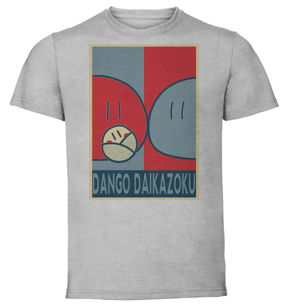 T-Shirt Unisex Grey Propaganda Clannad Dango Daikazoku