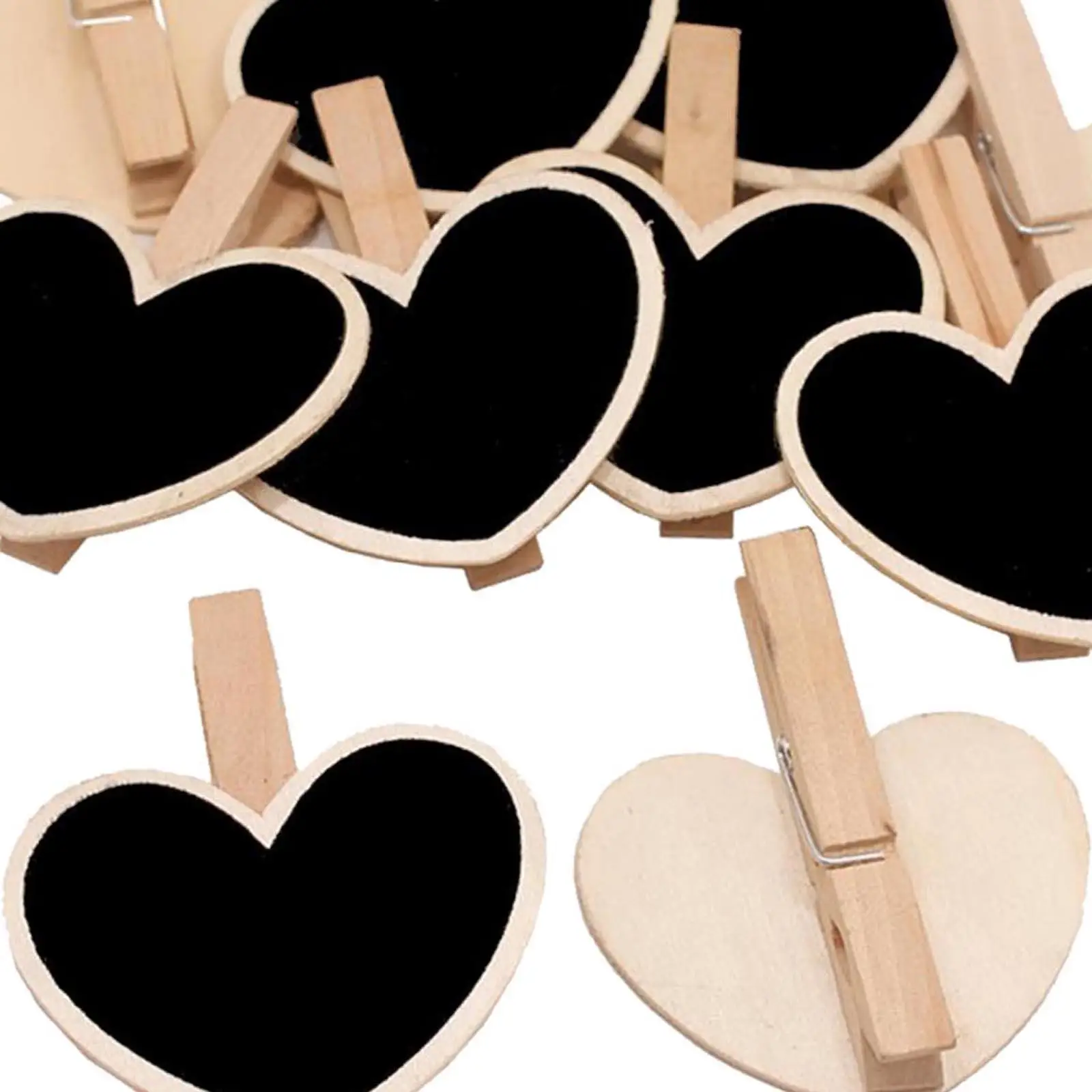 Tableau noir suspendu en bois, 10 pièces, Message, décor d'anniversaire