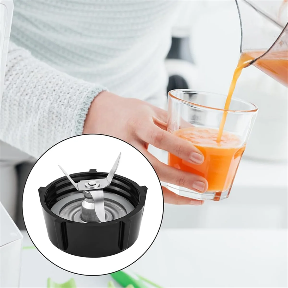 항아리 베이스 캡이 있는 믹서기 아이스 블레이드, 오스테라이저 블렌더용 액세서리, 믹서기 교체 부품, 7 개