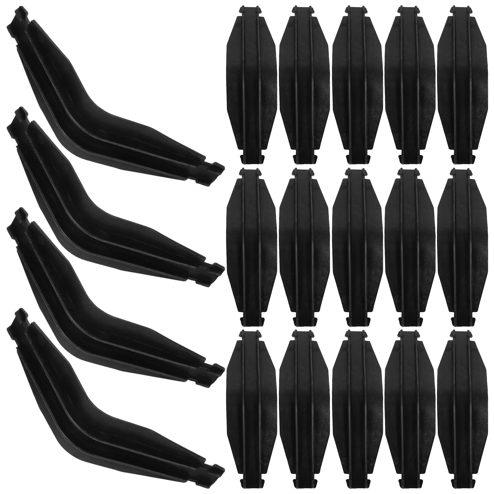 

30 Pcs Plate Type Film Pad Durable PP Greenhouse Clips PVC Frame Black Protective Gardening Accessories Tools