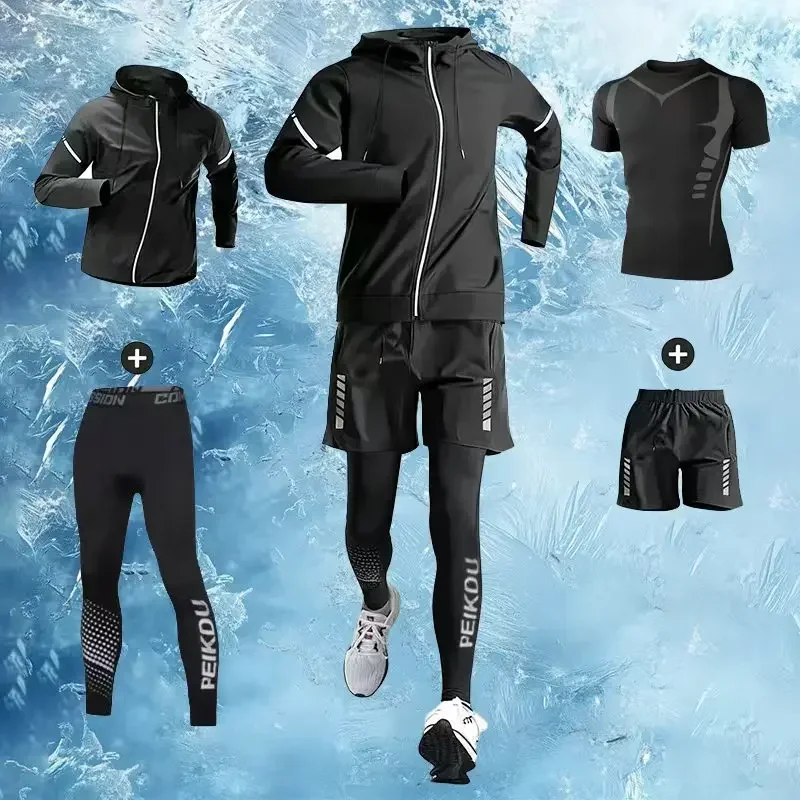 

новый беговой комплект представляет собой крутой и новый стиль, очень эластичный и быстросохнущий, простой и универсальный.