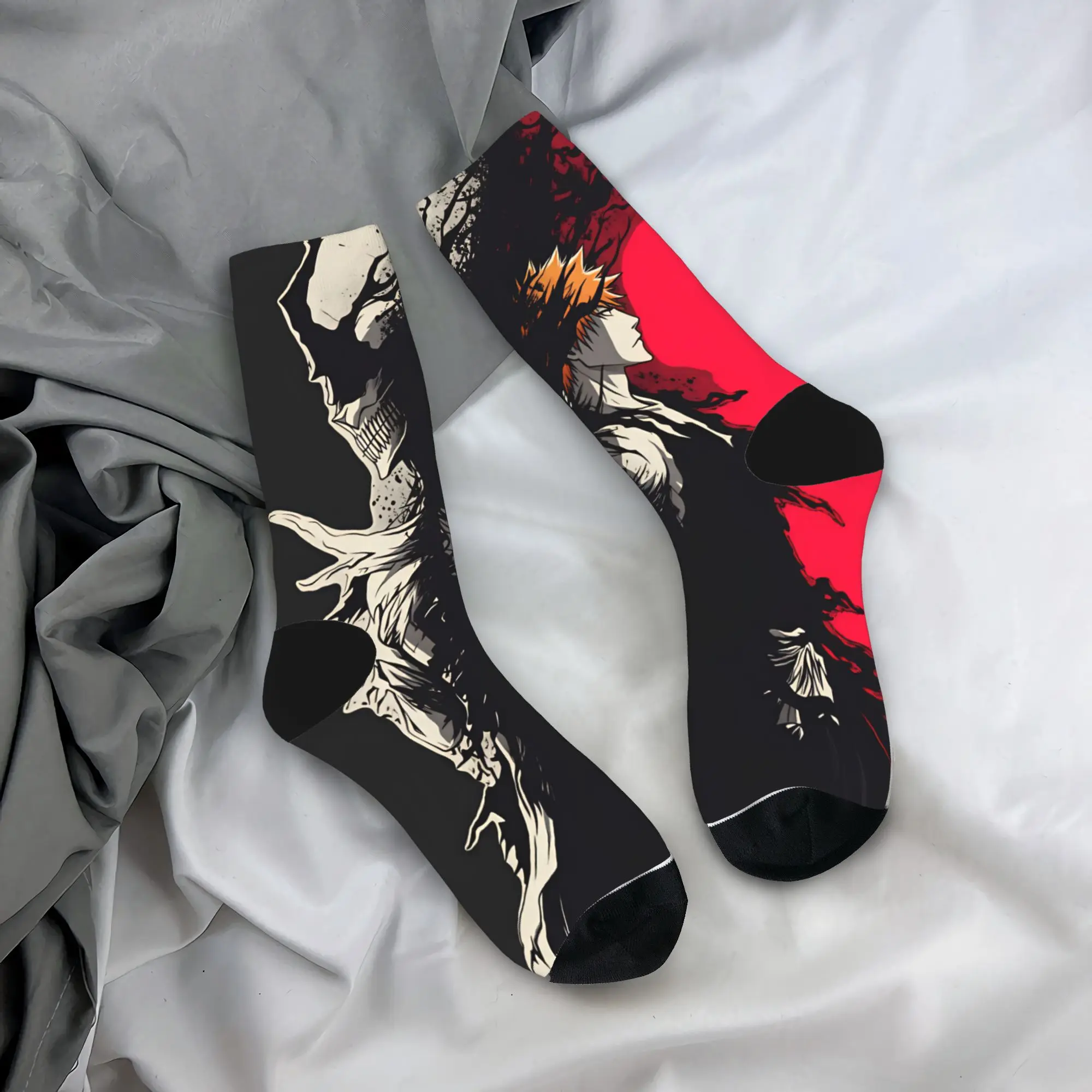 B-Bleachs Characters Socks  Custom Stockings Non Slip Adults Men Socks Warm Soft Autumn Gothic Skateboard Socks