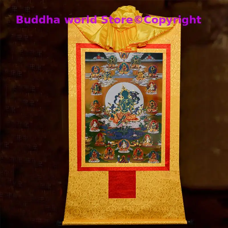 2025 Buddhist supplie HOME temple Efficacious protective talisman 21 Tara Guanyin bodhisattva Thang-ga Thangka painting