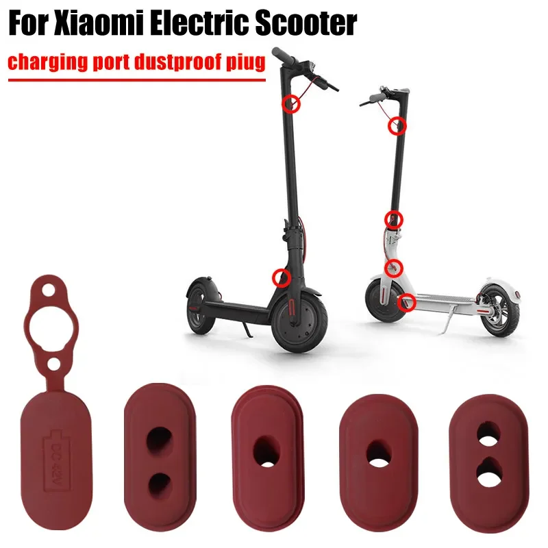 Rubber Charging Port Dust Plug Case Cover For Xiaomi M365 Pro2 1S Electric Scooter Silicone Cap Battery Power Charger Sleeve