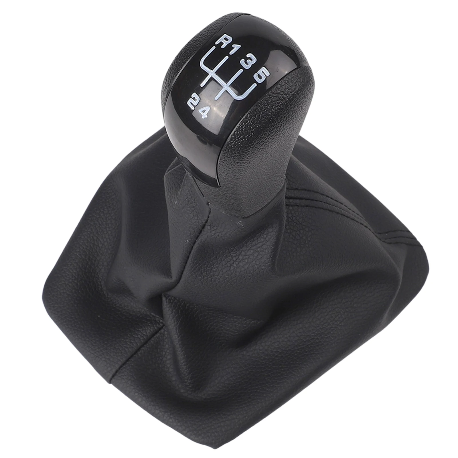 スタイリッシュな 5 速ギアレバーシフトノブ、レザーブーツ付き、シュコダ オクタビア A5 用、2004 年から 2012 年のバージョンと完全に互換性があります。