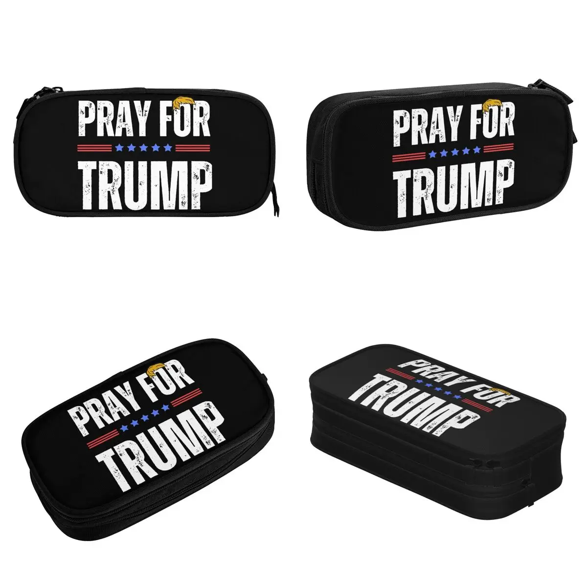 PRAY FOR THE PRESIDENT TRUMP Pencil Cases Classic USA Pen Box Bags Girls Boys Big Capacity Office Gifts Pencilcases