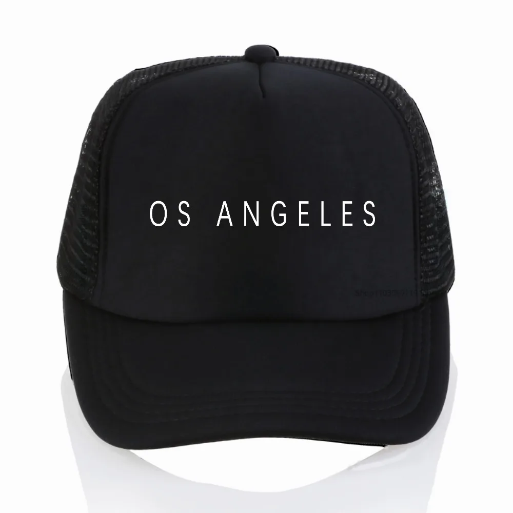 

Los Angeles Inspired print mesh Baseball Cap summer outdoor causal Trucker Hats Breathable adjustable unisex Sunscreen Hat