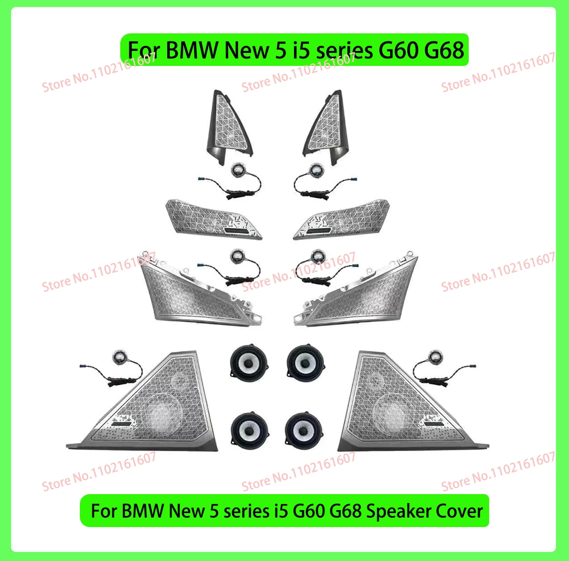 LED Speaker Cover For BMW New 5 Series I5 G60 G68 Car Midrange Tweeter Lossless Sound Quality HiFi Music Stereo Speakers