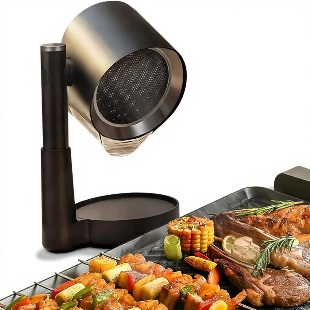 Portable 3-speed smoke exhaust desktop range hood with detachable aluminum grease filter