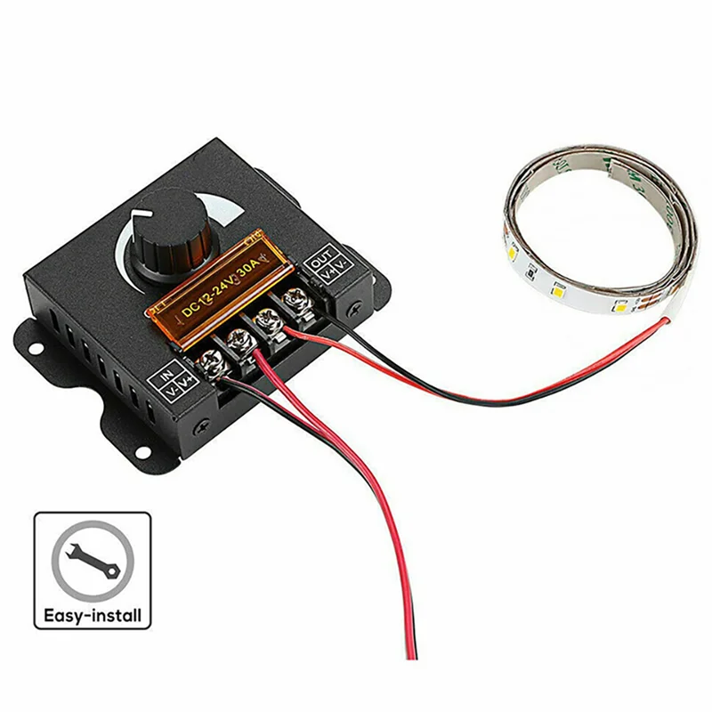 ABUP-3X LED Light Adjuster DC 12-24V 30A/No Strobe With Knob Switch LED Light Bar Brightness Adjuster Dimmer