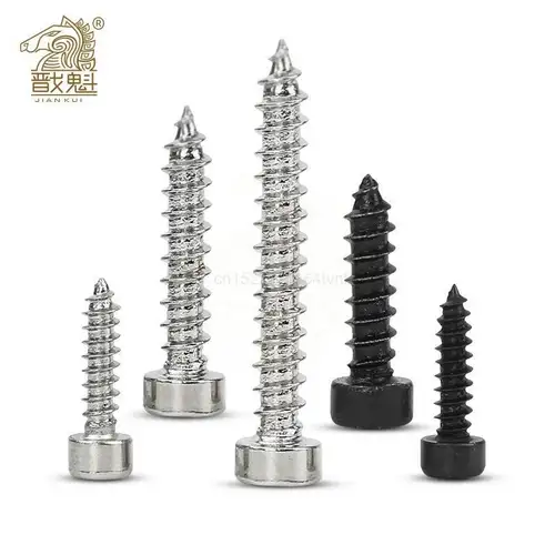 M2 M2.6 M3 M3.5 M4 M5 M6 cabeza hueca hexagonal tornillo autorroscante 8,8 grado negro/Níquel Zinc tornillo de cabeza Allen para altavoz