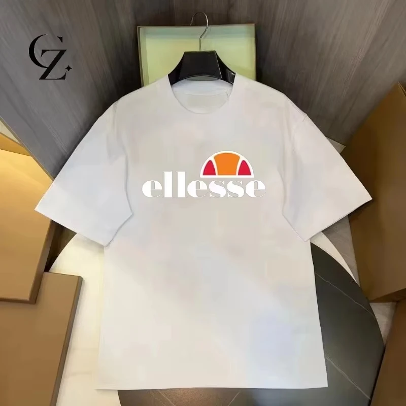 2026 Y2K Luxury Summer Leisure Letter T-Shirt - Cotton Oversized Short Sleeve Neutral Casual Top Large Crew Neck Fashion T-Shirt