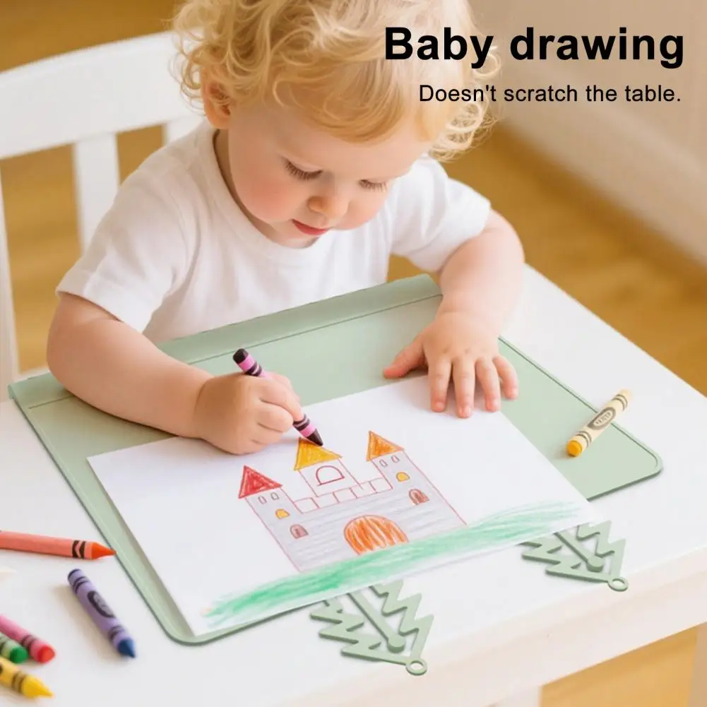 Baby Placemat with Teething Table Edge Bumper Silicone Placemat for Toddlers with Teething Table Edge Bumper Non-slip for Kids