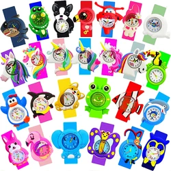 2-15 Years Old Baby Watch Cartoon Boys Children Watches Clock Cute Unicorn Model Toy Girls Kids Slap Watches